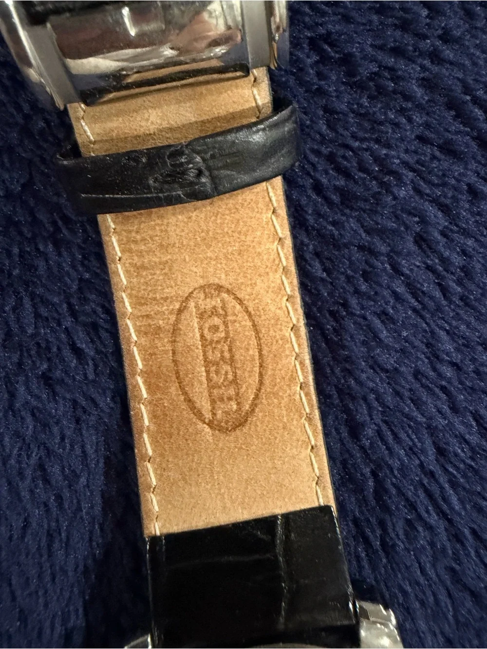 Fossil Womens Self Winding Black Leather Strap Skeleton Dial Watch